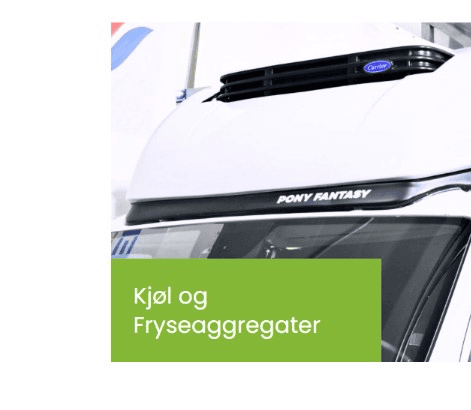 Kjøleaggregat og takspoiler på varebil